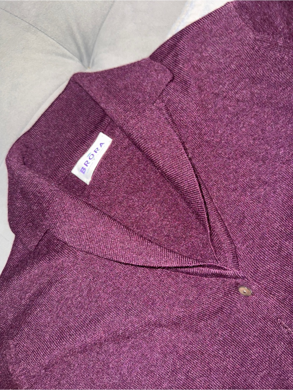 Brora cashmere Plum Button-Front Cardigan - Picture 6 of 6